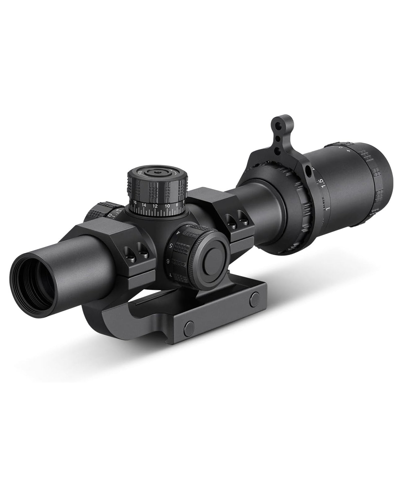 1-6x24 LPVO Rifle Scope with Cantilever Mount, High-Clarity Optics and 11-Level Red Illuminated Reticle for Enhanced Precision 0