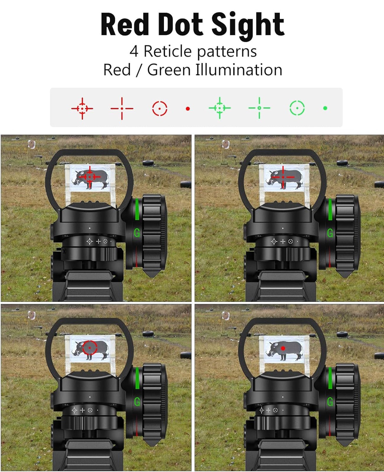 2.5-10X40 AO Rifle Scope Combo with Red Dot Sight, Green Laser, Flashlight – Adjustable Reticle, Waterproof, Easy Mounting 5