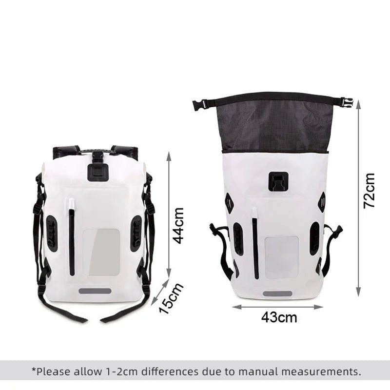30L Waterproof Backpack for Outdoor Activities – Durable PVC Drift Bag for Swimming, Rafting, and Kayaking 2
