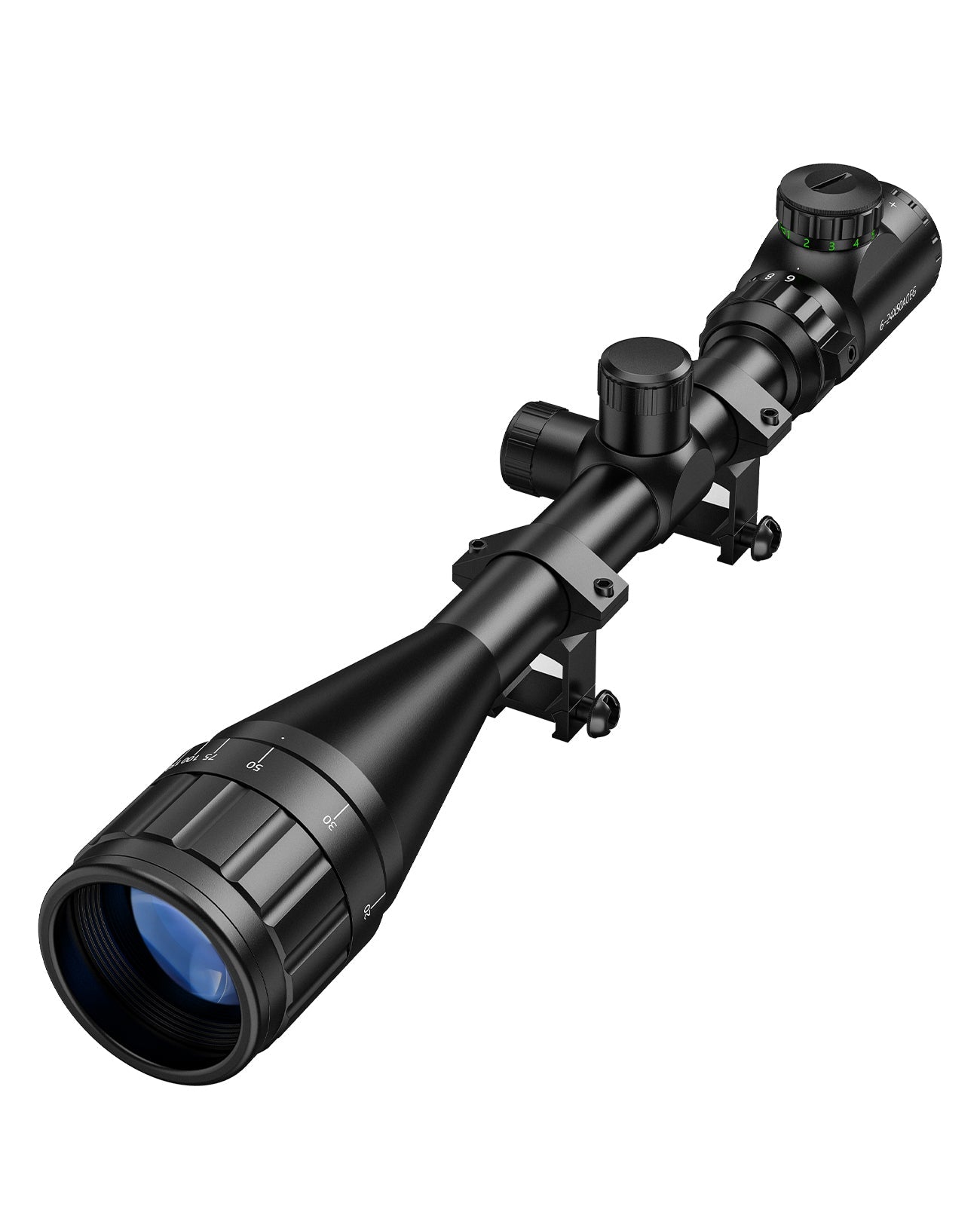 6-24x50 AOE Hunting Rifle Scope with Red and Green Illumination – High Magnification Optics for Low-Light Conditions 0