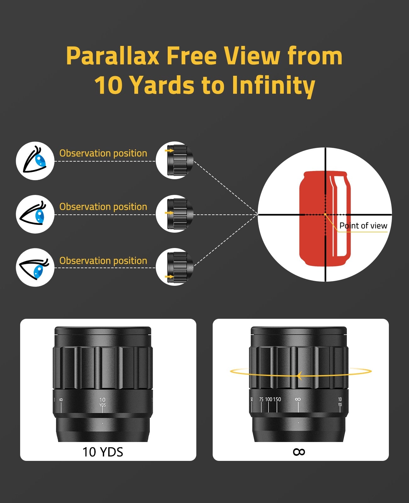6-24x50 AOE Hunting Rifle Scope with Red and Green Illumination – High Magnification Optics for Low-Light Conditions 5
