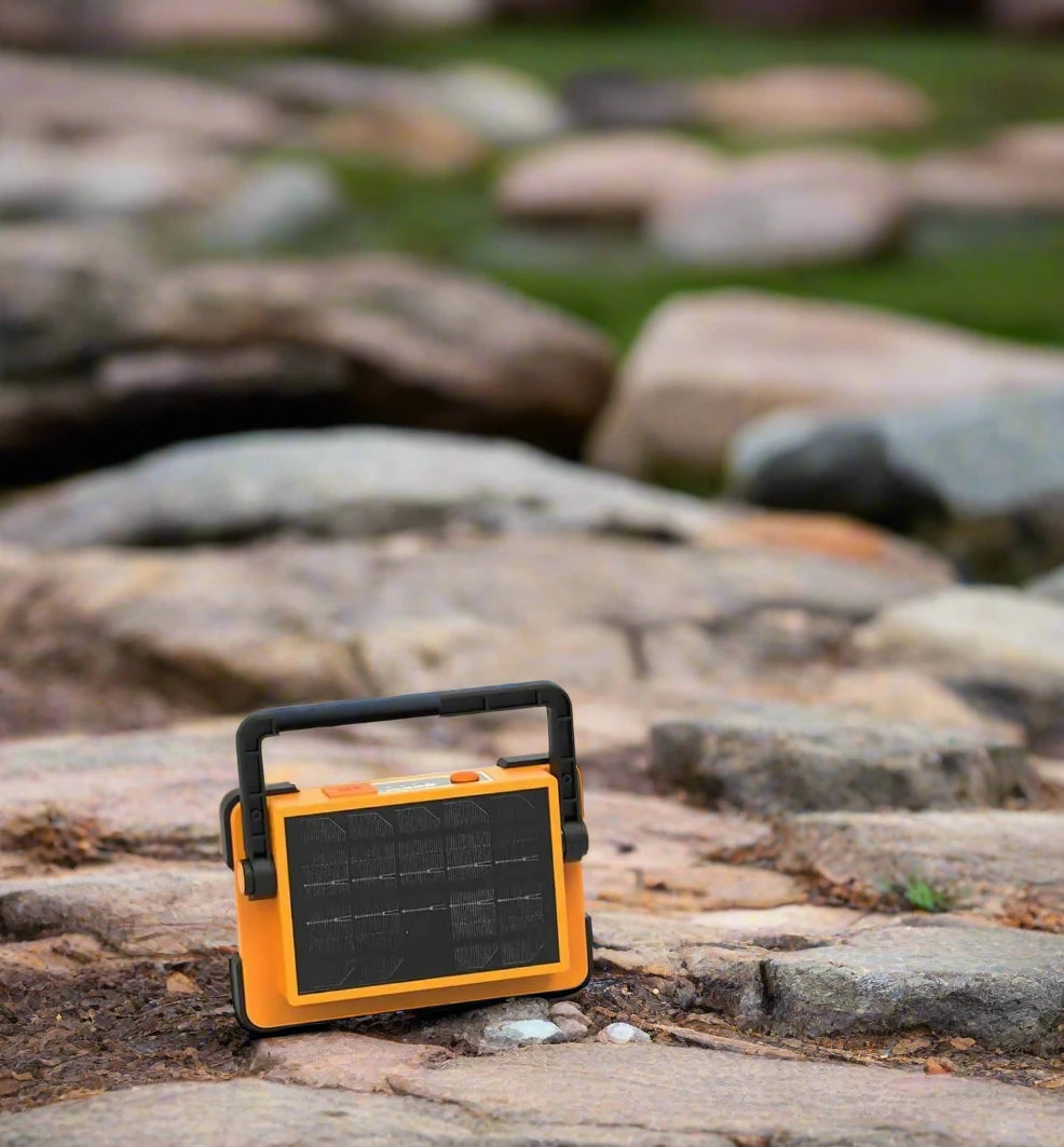 Rechargeable Solar Flood Light – 144 LEDs Waterproof Outdoor LED Flood Lights with Adjustable Handle and 4 Light Modes 5