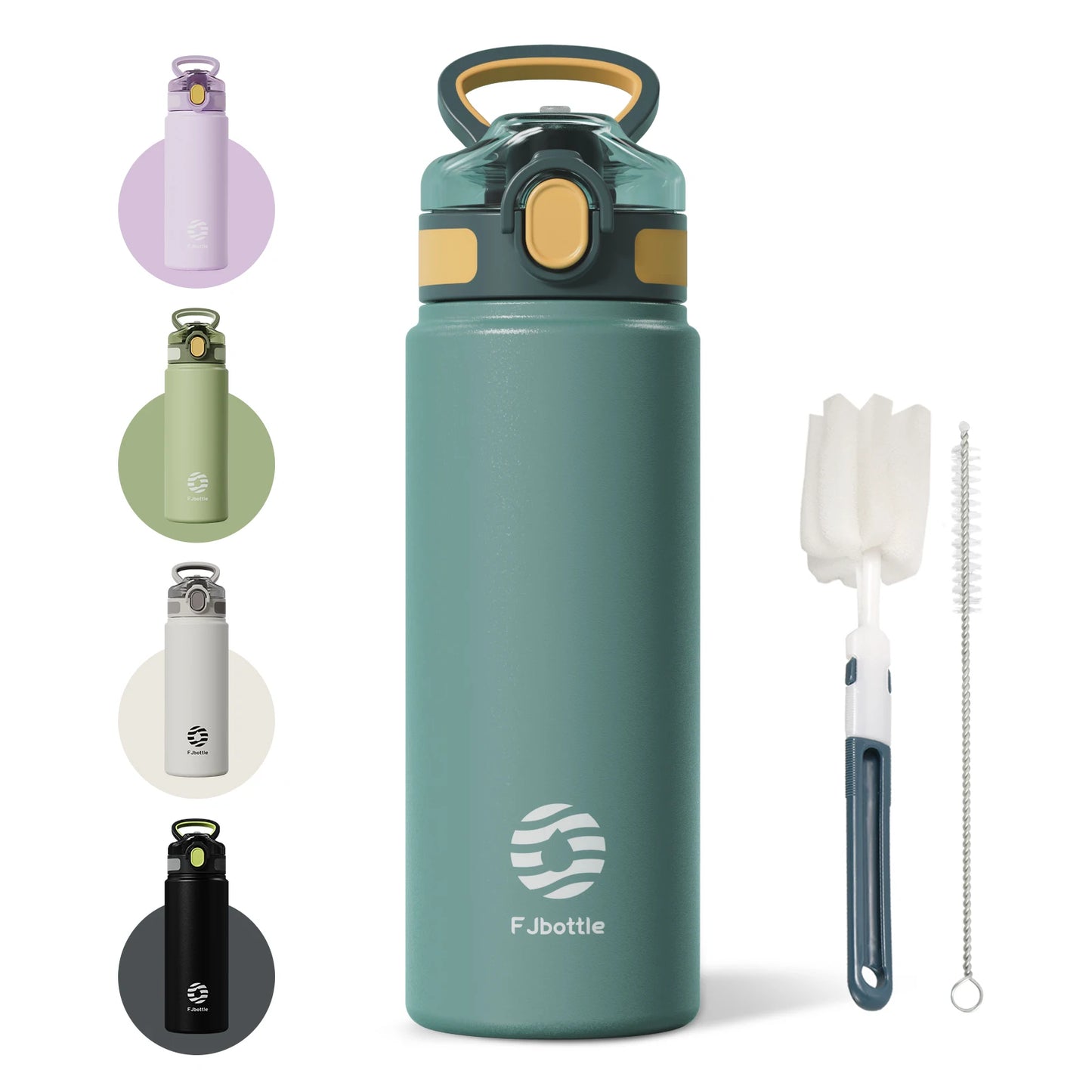 Stainless Steel Insulated Thermos Water Bottle with Straw – 600ml & 720ml for Outdoor Sports 0