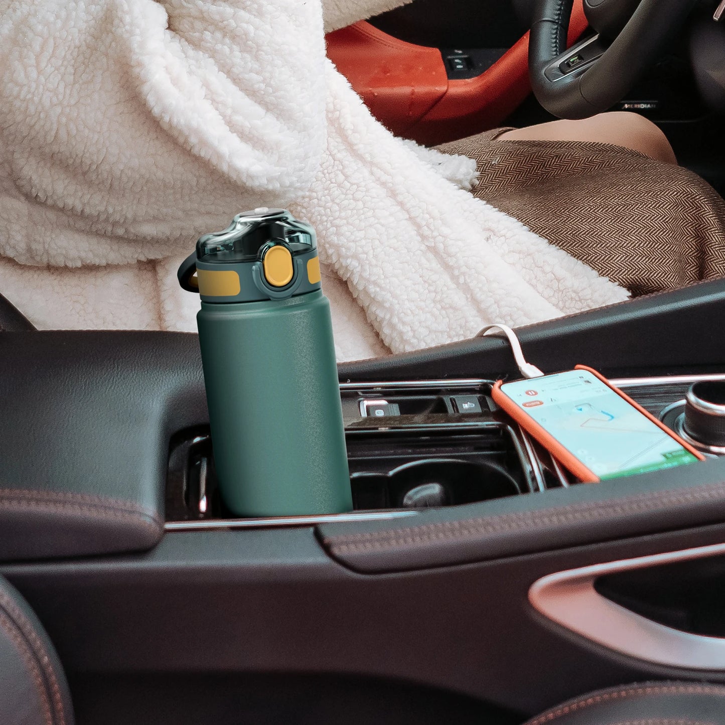 Stainless Steel Insulated Thermos Water Bottle with Straw – 600ml & 720ml for Outdoor Sports 5