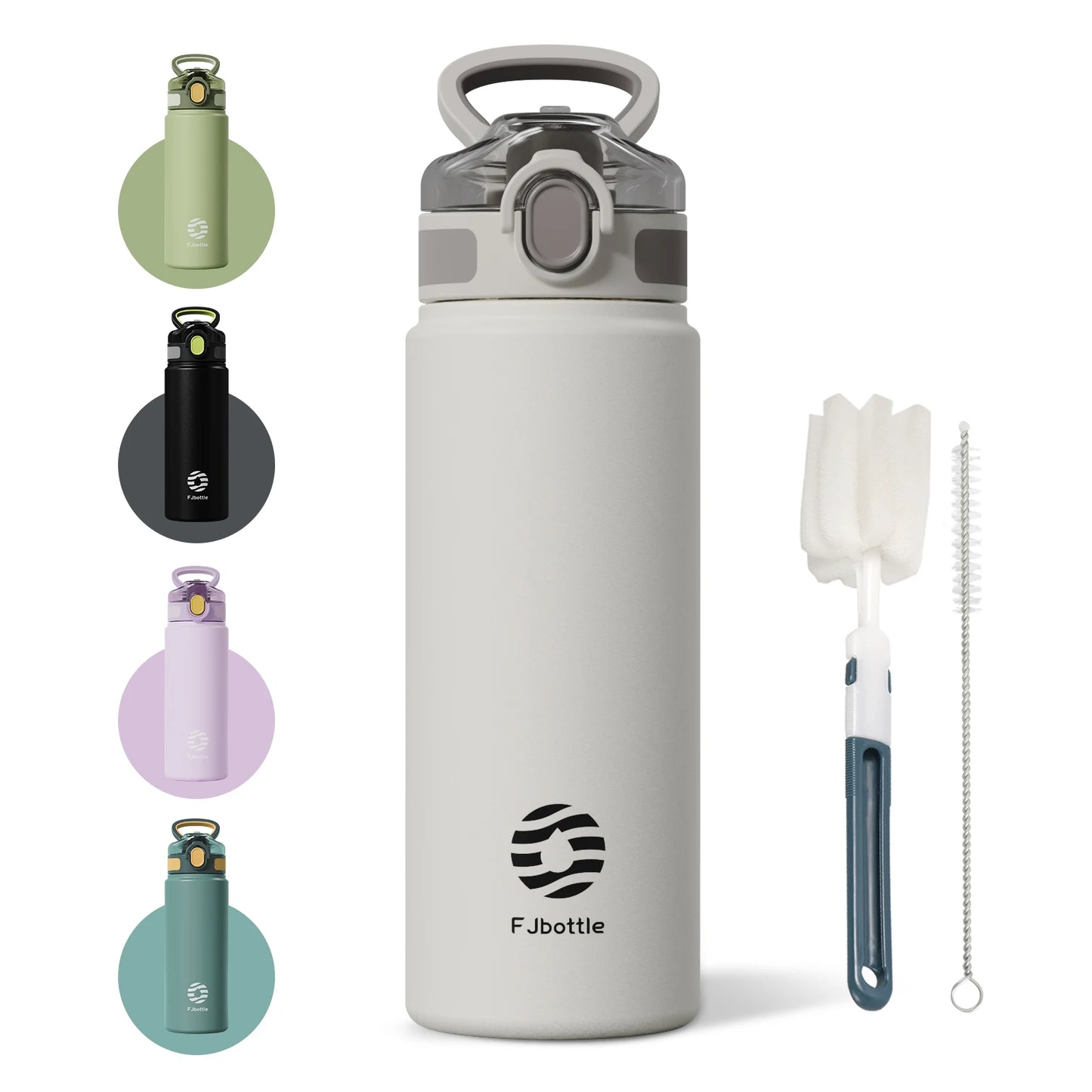 Stainless Steel Insulated Thermos Water Bottle with Straw – 600ml & 720ml for Outdoor Sports 6