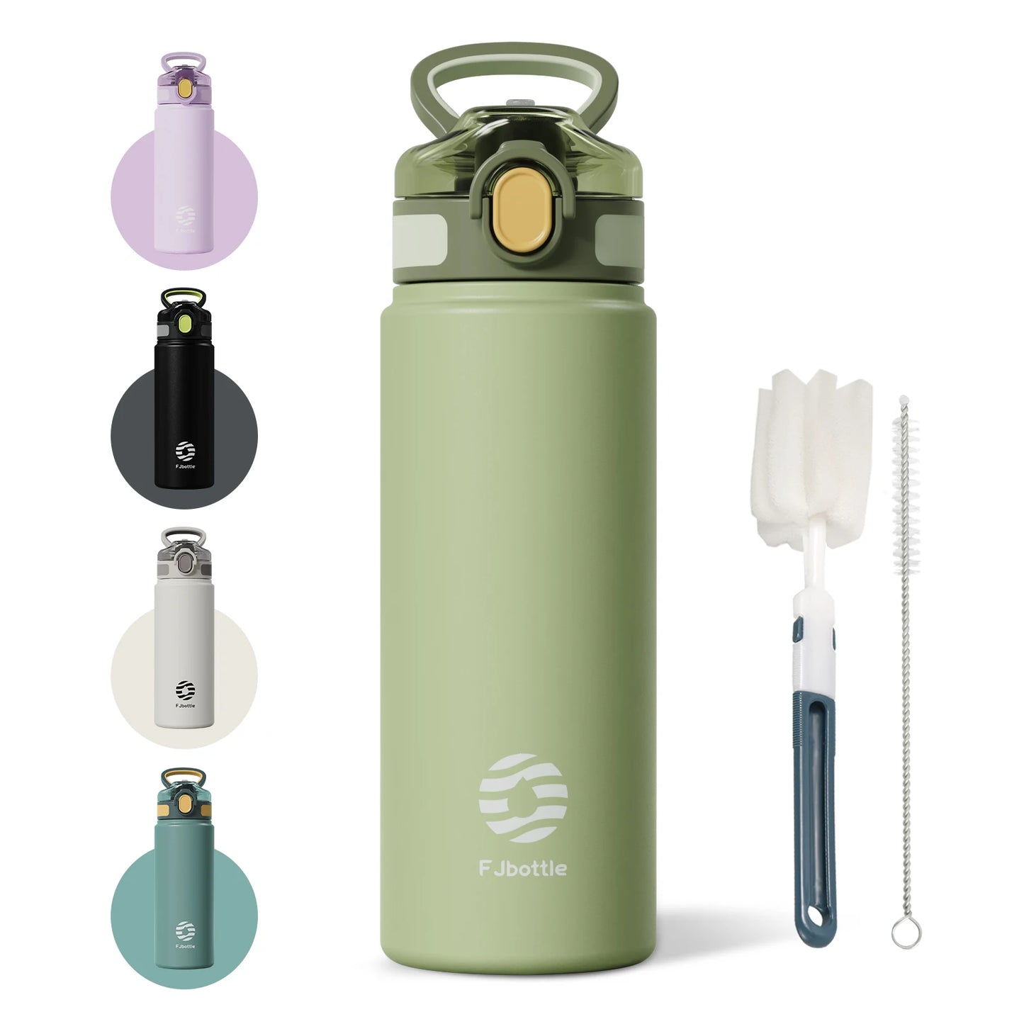 Stainless Steel Insulated Thermos Water Bottle with Straw – 600ml & 720ml for Outdoor Sports 7