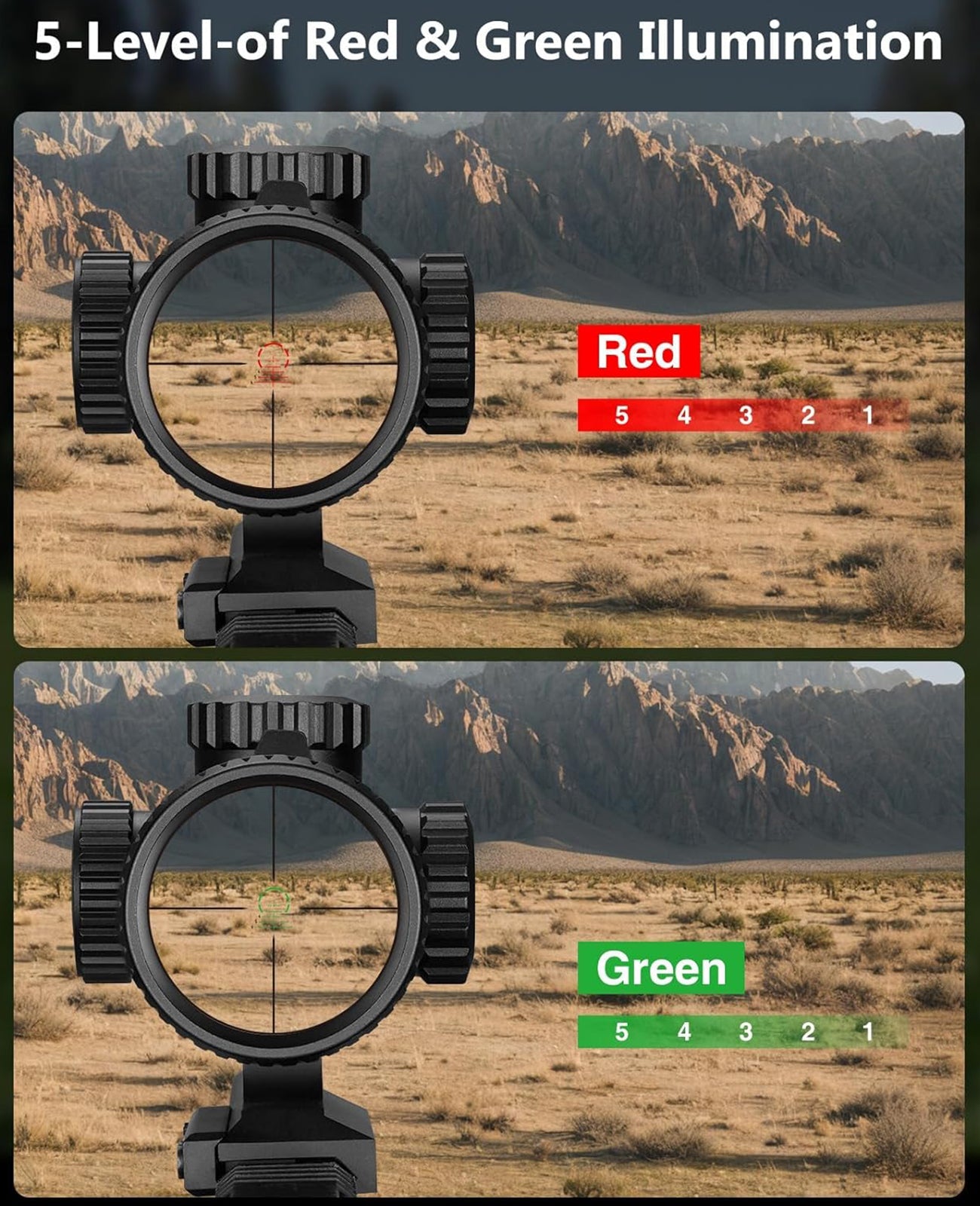 1-6x24 LPVO Rifle Scope with BDC and Circle Dot Reticle, High Definition Optical System, Waterproof, 5-Level Illumination 2