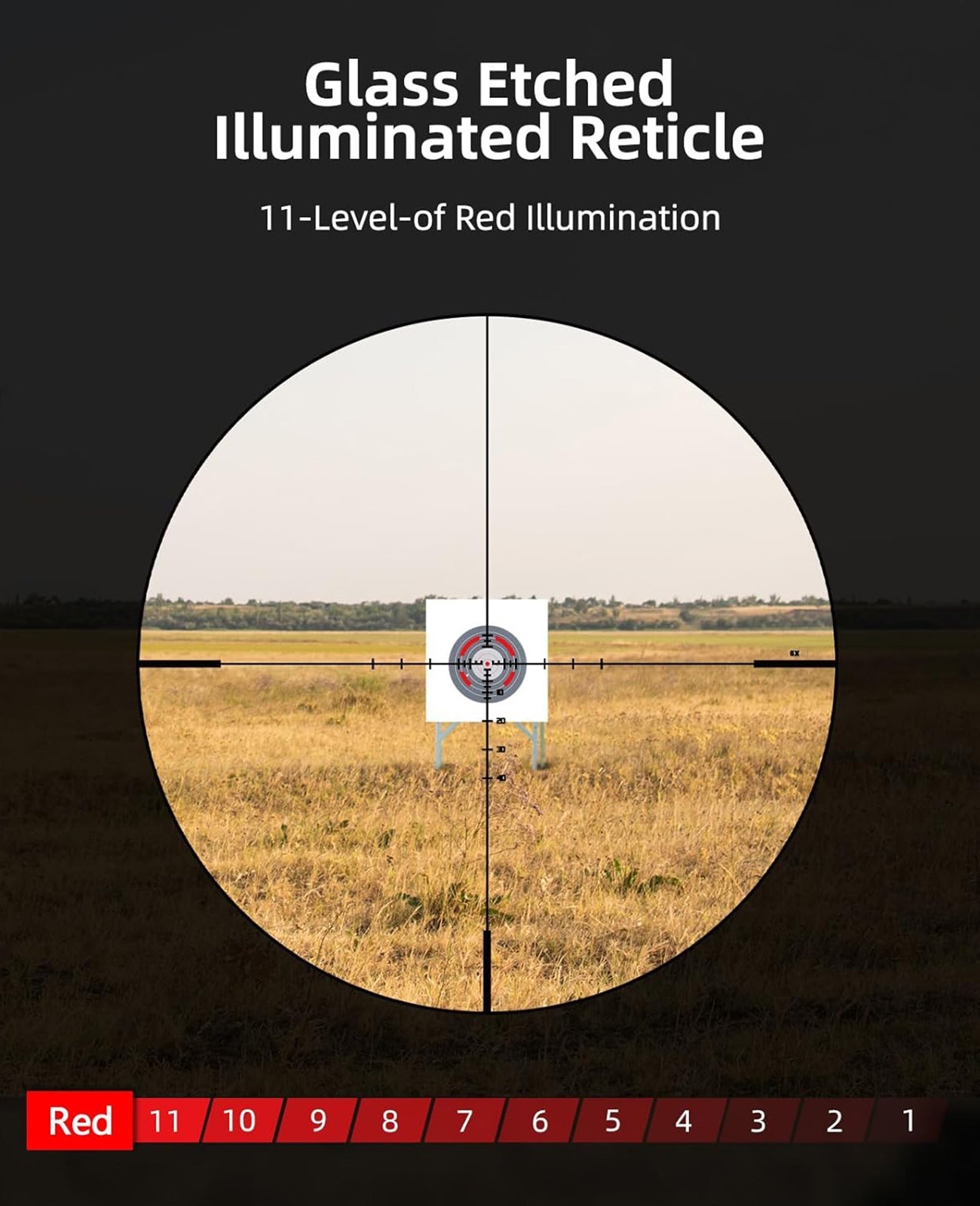 1-6x24 LPVO Rifle Scope with Cantilever Mount, High-Clarity Optics and 11-Level Red Illuminated Reticle for Enhanced Precision 2