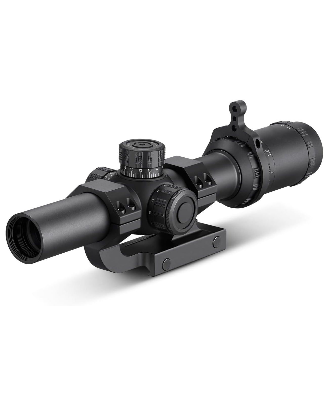 1-6x24 LPVO Rifle Scope with Cantilever Mount, High-Clarity Optics and 11-Level Red Illuminated Reticle for Enhanced Precision 7