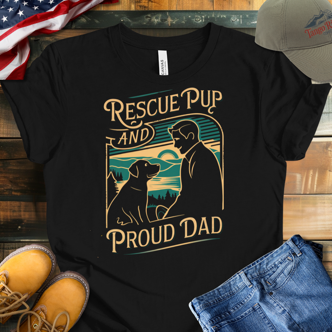 Rescue Pup and Proud Dad T-shirt