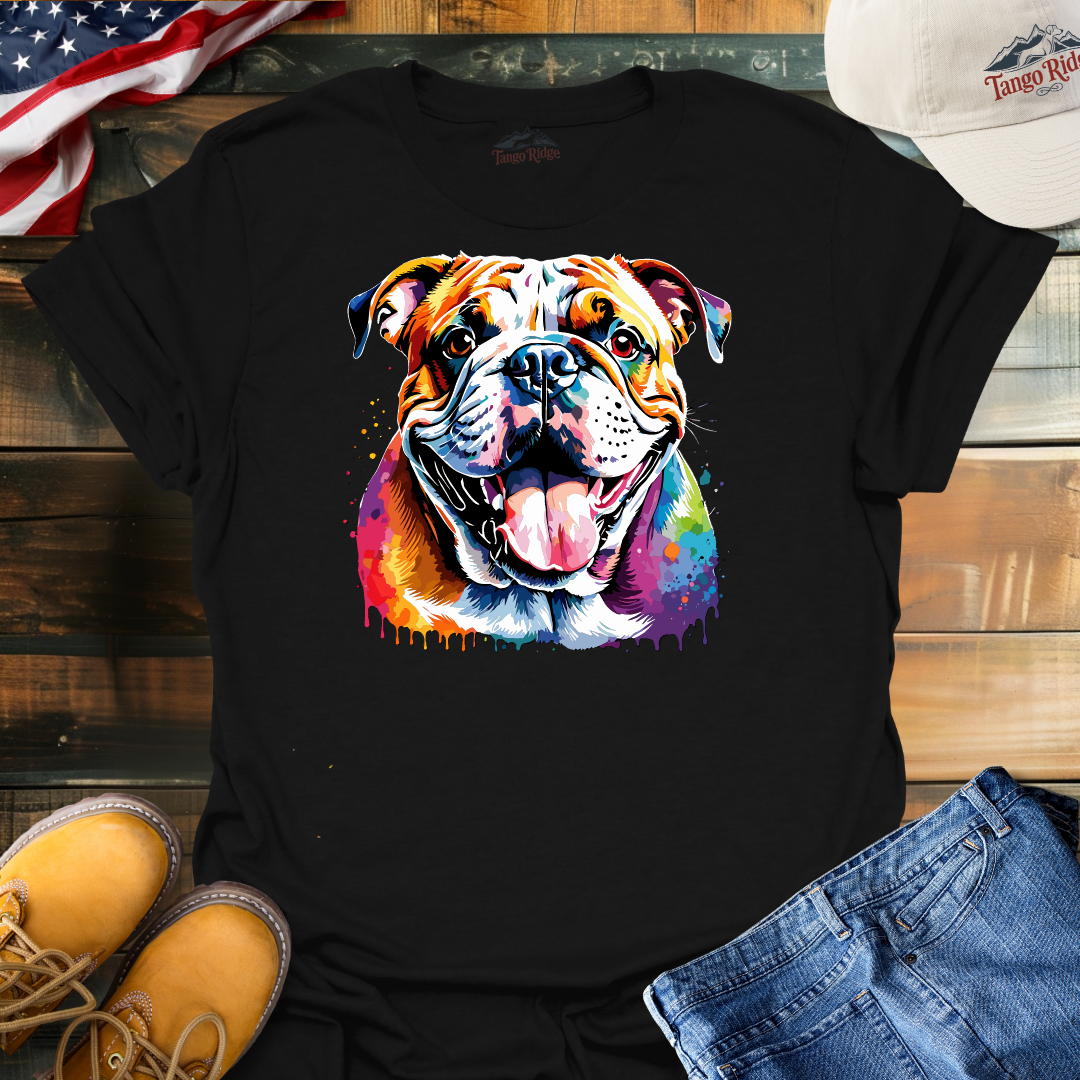 Bulldog Brilliance | English Bulldog Watercolor Print Unisex T-shirt