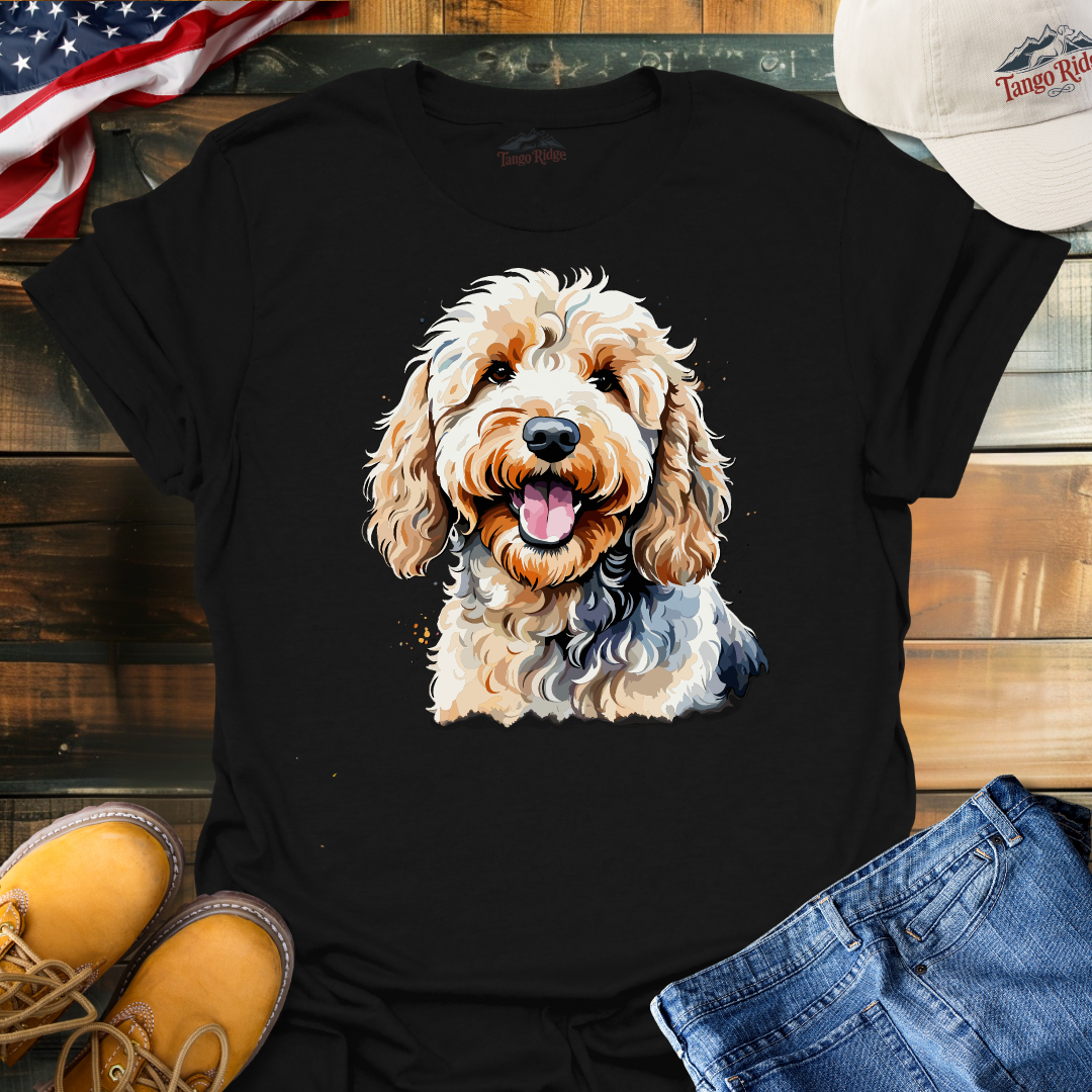 Dreamy Doodle | Labradoodle Watercolor Print Unisex T-shirt