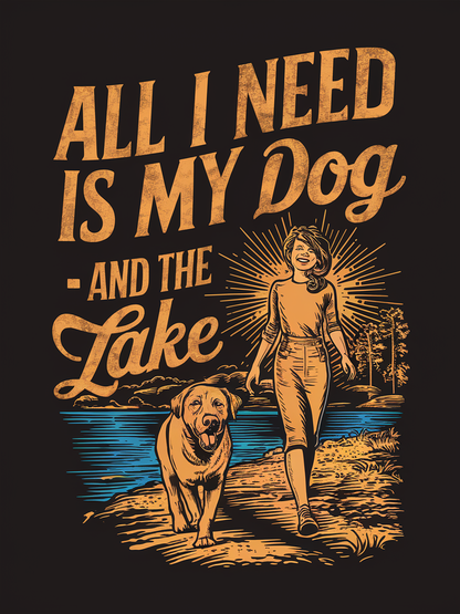 All I Need Is My Dog and the Lake T-shirt