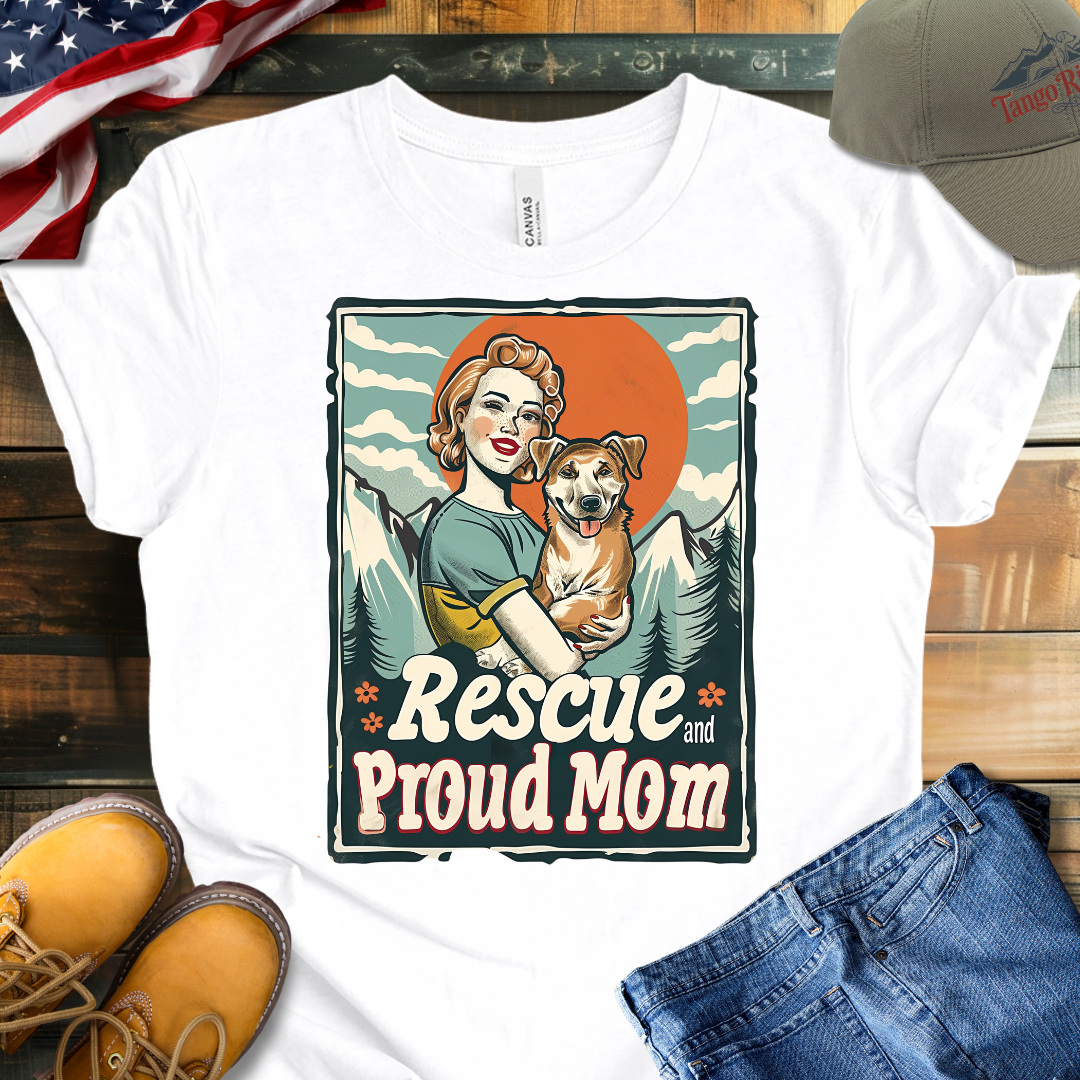 Rescue and Proud Mom T-shirt