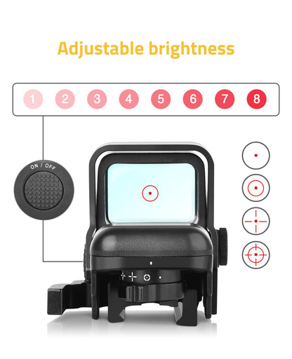 1x22x33 Red Dot Sight with 4 Reticles and Quick Detach Mount for Picatinny Rail – Waterproof and Shockproof Design 3