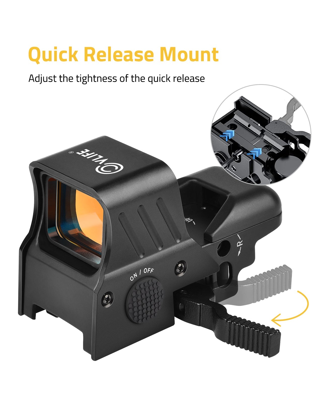1x22x33 Red Dot Sight with 4 Reticles and Quick Detach Mount for Picatinny Rail – Waterproof and Shockproof Design 4
