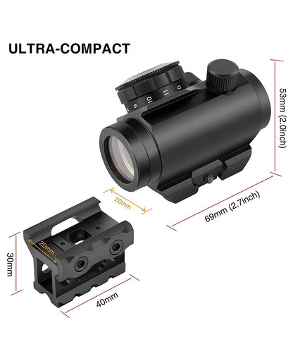 2MOA Red Dot Sight 1x25mm Waterproof Scope with Adjustable Brightness – Shockproof Design for Enhanced Target Acquisition 4