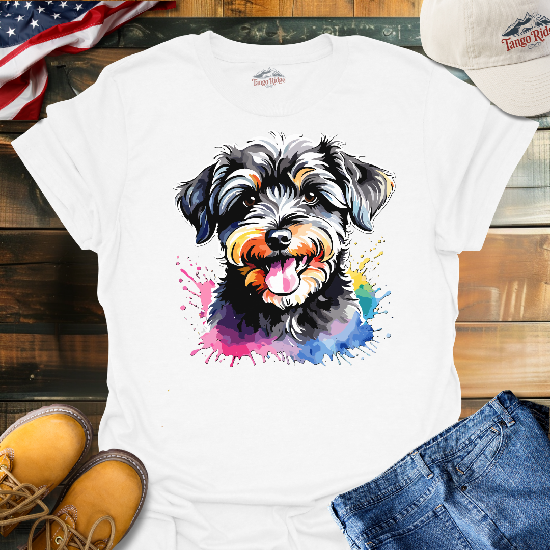 Schnoodle Doodle Doo | Schnoodle Watercolor Print Unisex T-shirt