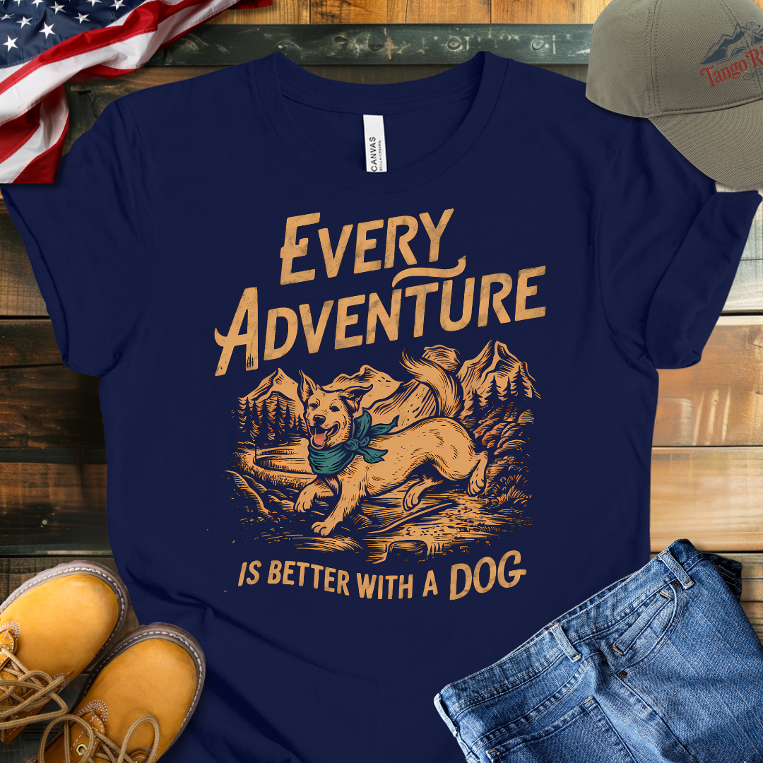 Every Adventure is Better with a Dog Unisex T-shirt