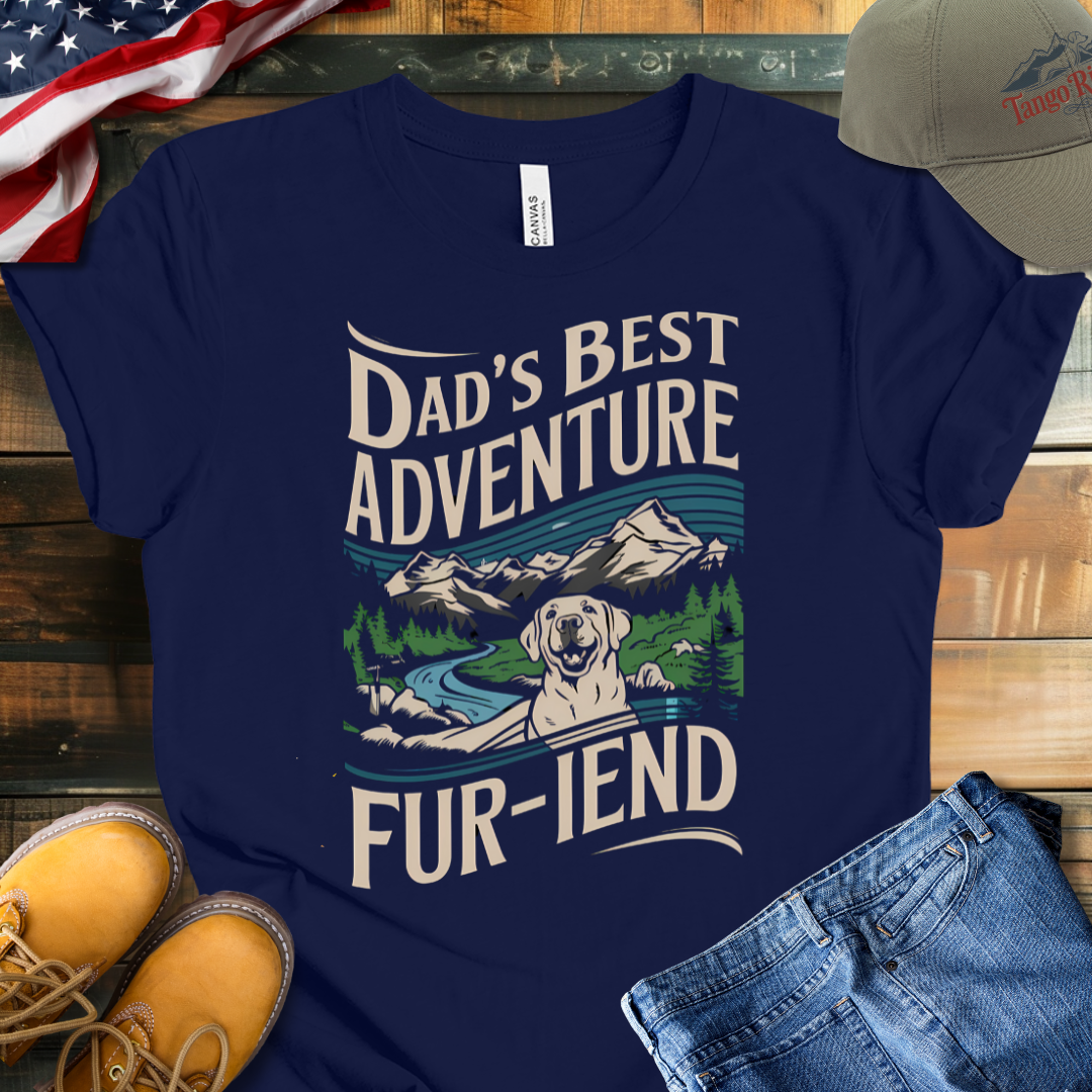 Dad's Best Adventure Fur-iend T-shirt