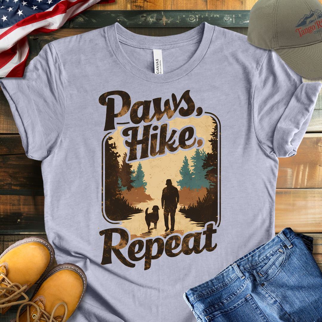 Paws, Hike, Repeat | Unisex T-shirt