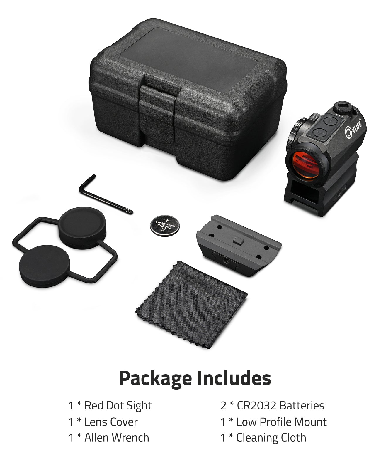 2 MOA Red Dot Sight with Shake Awake Technology, Waterproof Design for Picatinny Rail, Tool-Free Adjustments, High Accuracy 6