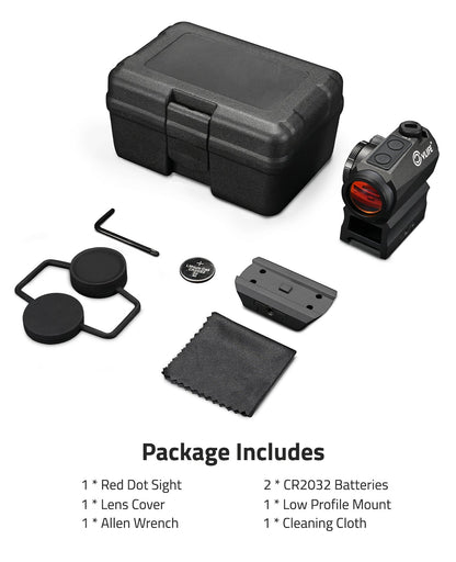 2 MOA Red Dot Sight with Shake Awake Technology, Waterproof Design for Picatinny Rail, Tool-Free Adjustments, High Accuracy 6