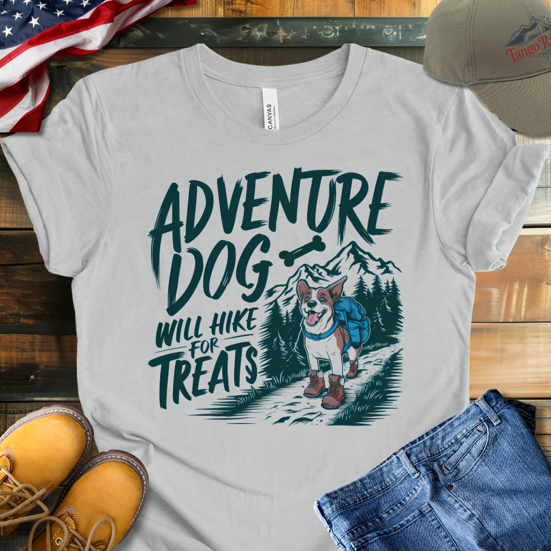 Adventure Dog Will Hike for Treats Unisex T-shirt | V2