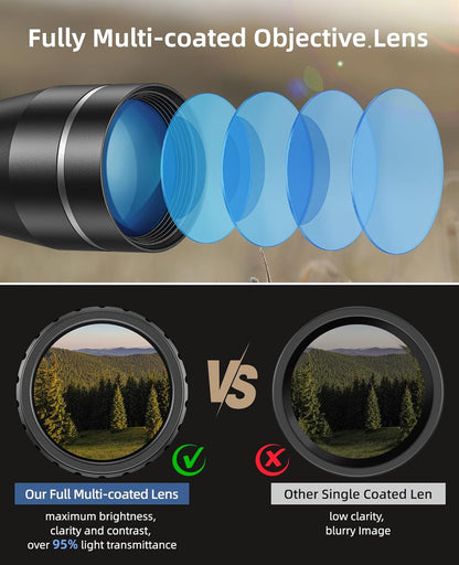 3-9x40 Illuminated Rifle Scope with Rangefinder Reticle and Multi-Coated Lens – Adjustable Brightness for Enhanced Target Acquisition 2