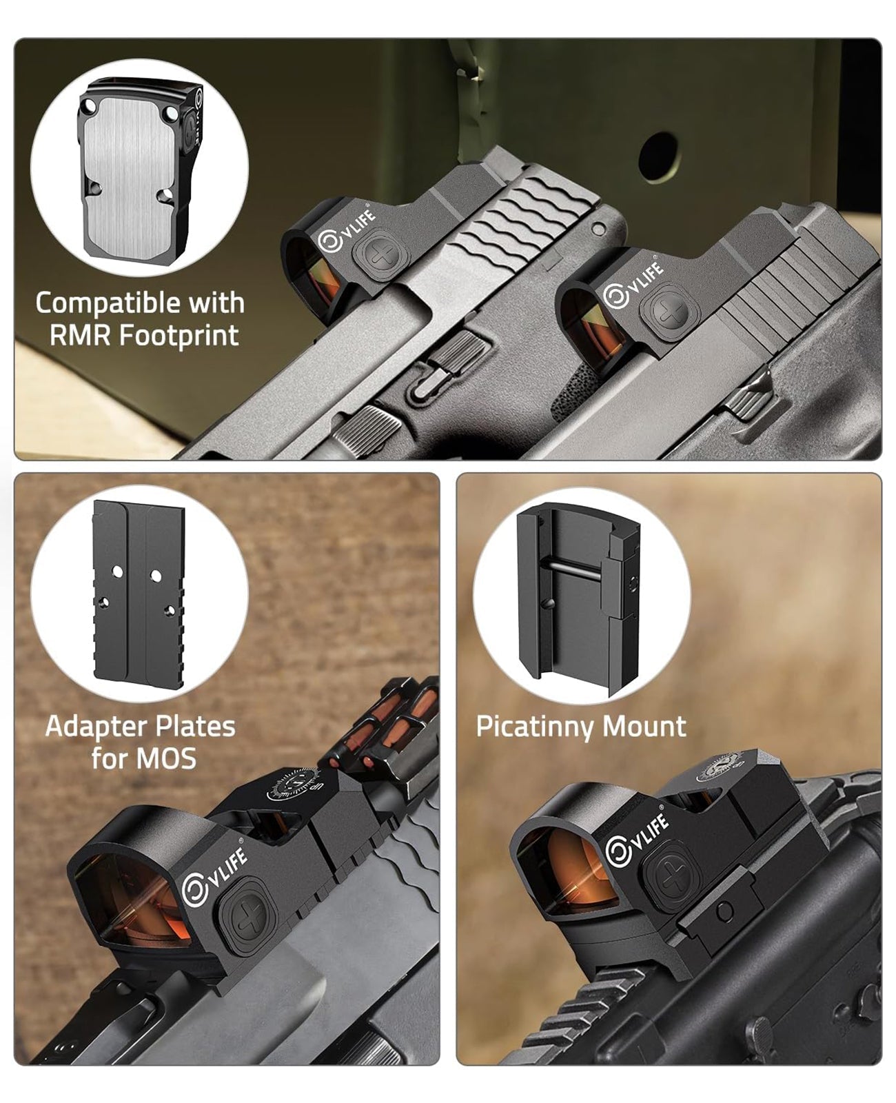 3MOA Red Dot Sight for Pistol with Motion Activation, Waterproof Design, Shockproof, 10 Brightness Settings 1