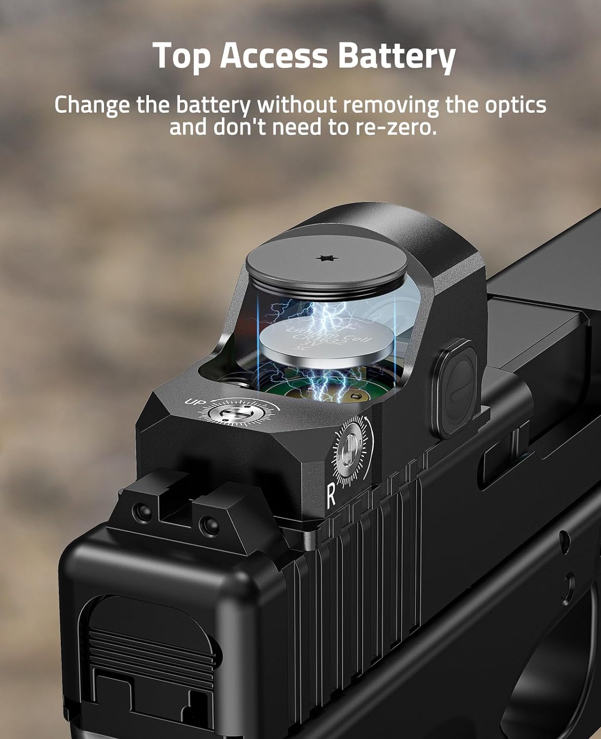 3MOA Red Dot Sight for Pistol with Motion Activation, Waterproof Design, Shockproof, 10 Brightness Settings 7