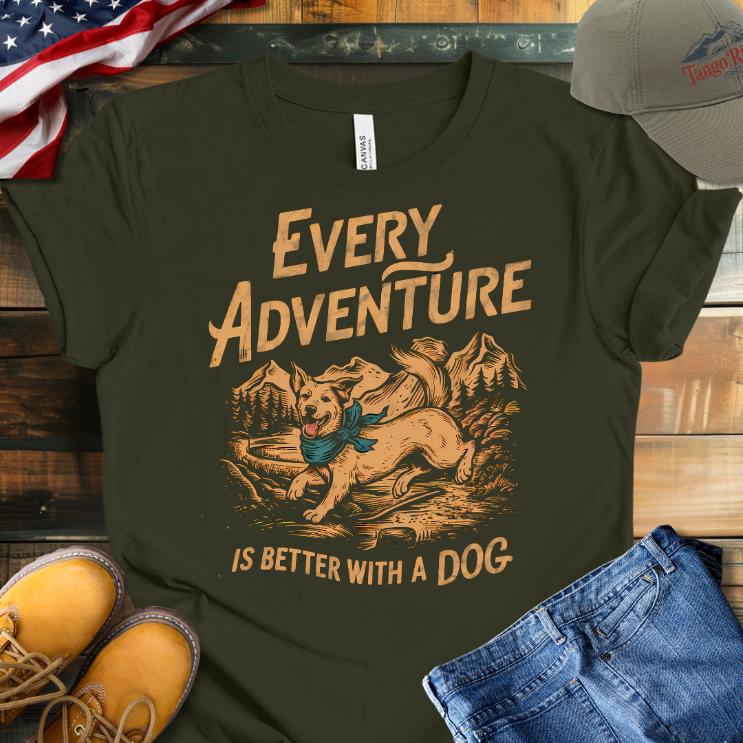 Every Adventure is Better with a Dog Unisex T-shirt