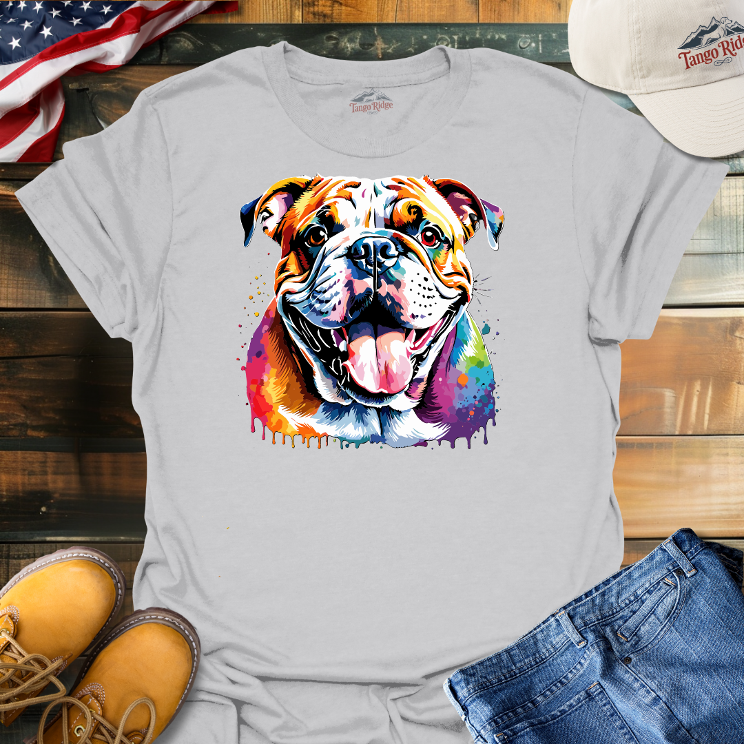 Bulldog Brilliance | English Bulldog Watercolor Print Unisex T-shirt