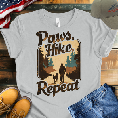 Paws, Hike, Repeat | Unisex T-shirt