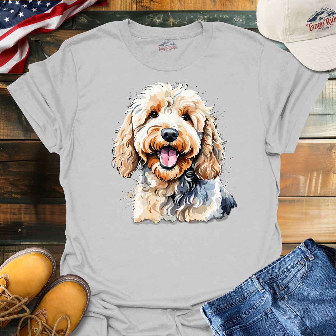 Dreamy Doodle | Labradoodle Watercolor Print Unisex T-shirt