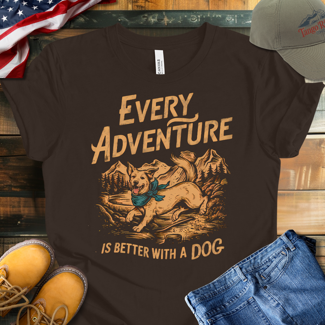 Every Adventure is Better with a Dog Unisex T-shirt