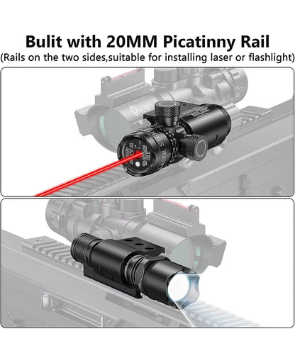 4x32 Tactical Rifle Scope with Tri-Illuminated Reticle – Shockproof and Lightweight Design for Precision Shooting 5