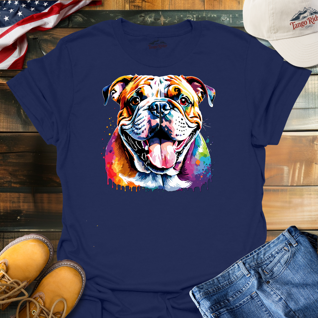 Bulldog Brilliance | English Bulldog Watercolor Print Unisex T-shirt