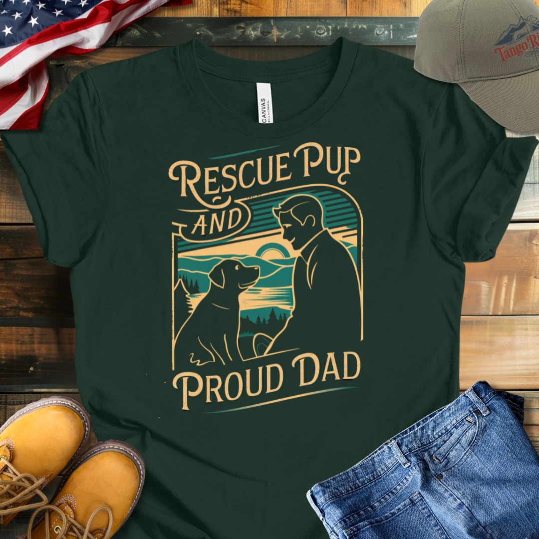 Rescue Pup and Proud Dad T-shirt