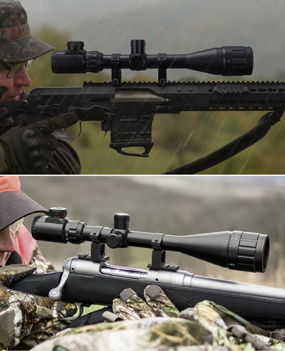 6-24x50 AOE Tactical Riflescope with Adjustable Objective and Dual Red/Green Illumination for Precision Shooting 1