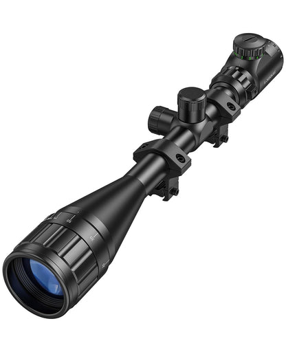6-24x50 AO Rifle Scope with Parallax Adjustment and Dual Illuminated Reticle for Precision Hunting 0