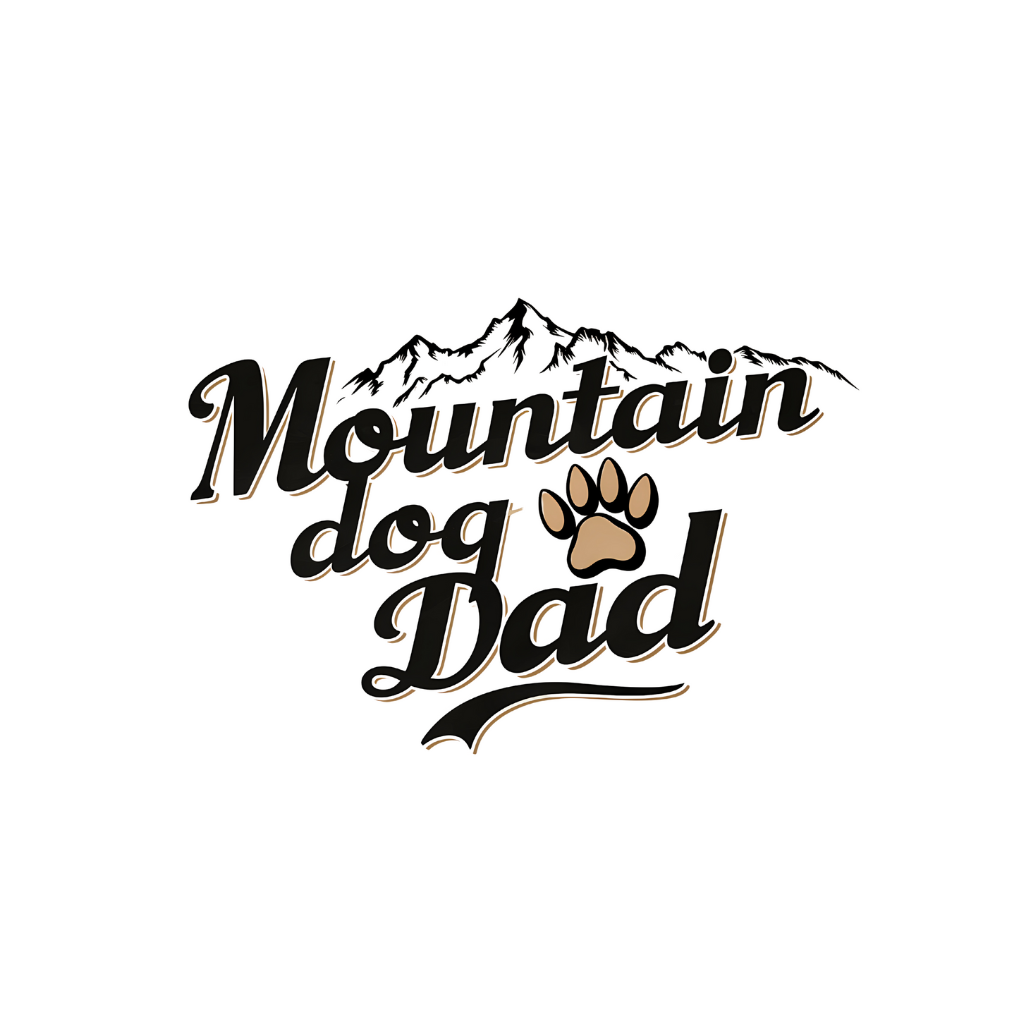 Mountain Dog Dad | Leather Patch Bio-Washed Dad Hat