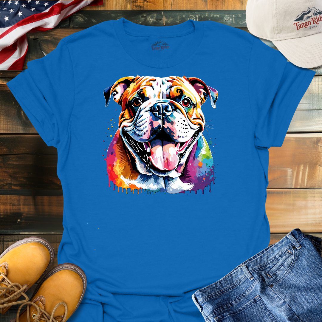 Bulldog Brilliance | English Bulldog Watercolor Print Unisex T-shirt