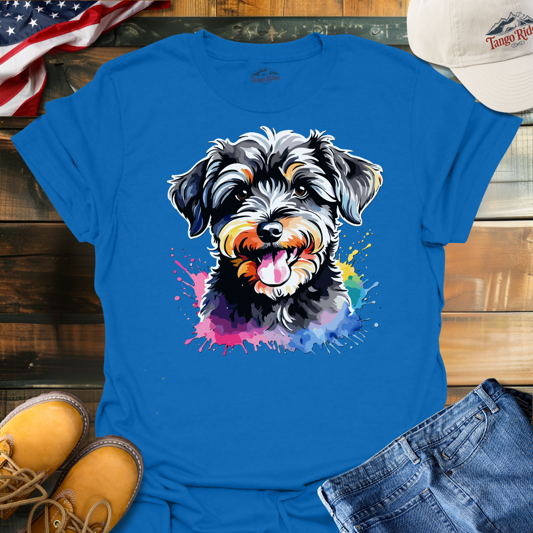 Schnoodle Doodle Doo | Schnoodle Watercolor Print Unisex T-shirt