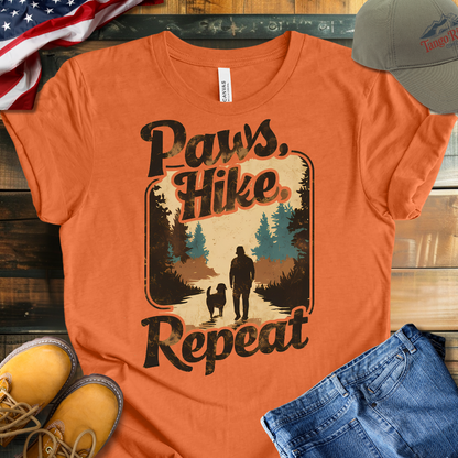 Paws, Hike, Repeat | Unisex T-shirt