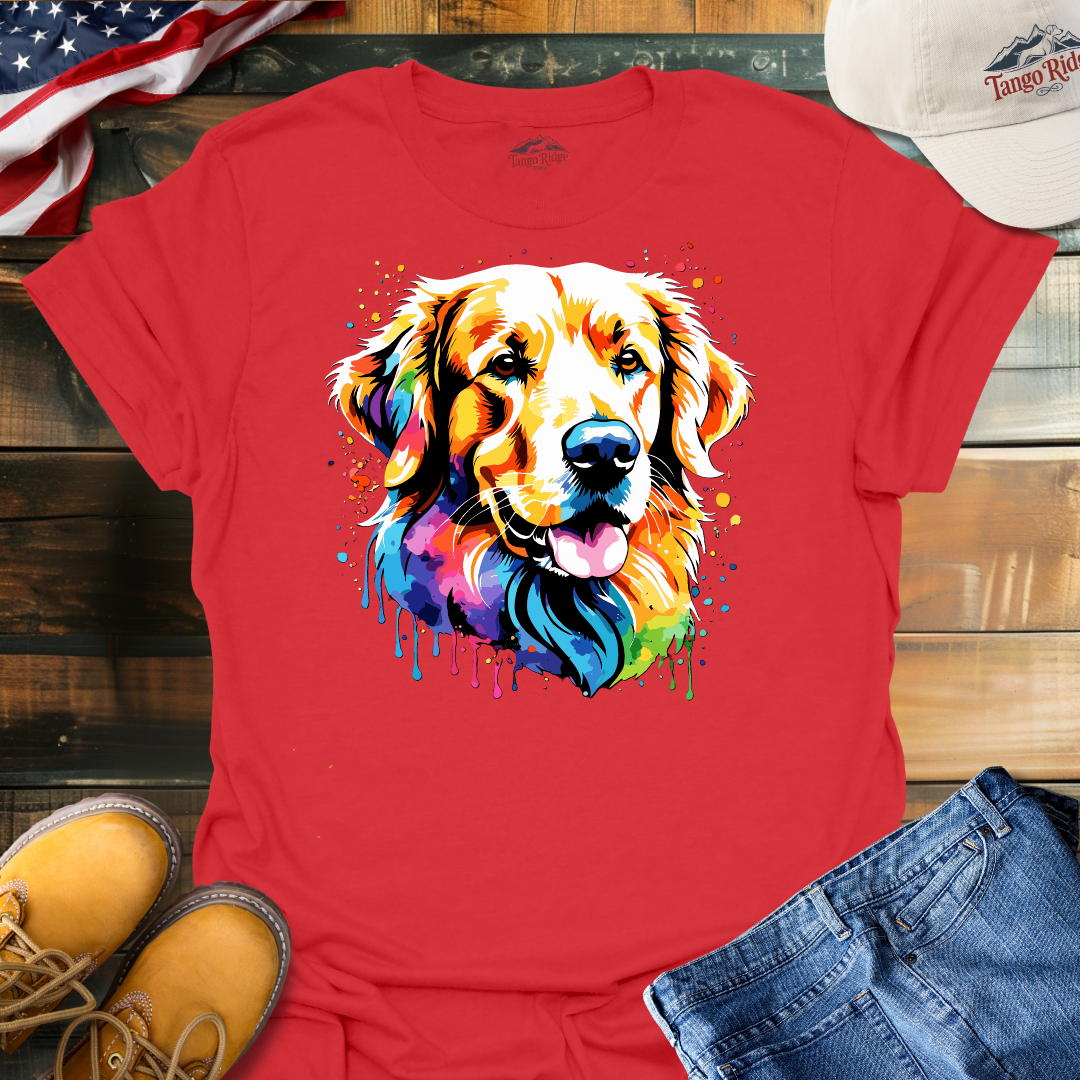 Golden Hues | Golden Retriever Watercolor Print Unisex T-shirt