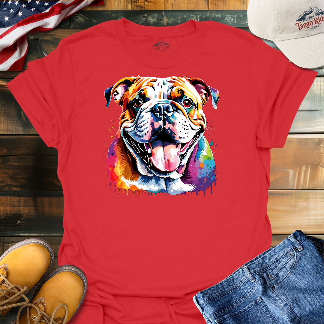 Bulldog Brilliance | English Bulldog Watercolor Print Unisex T-shirt