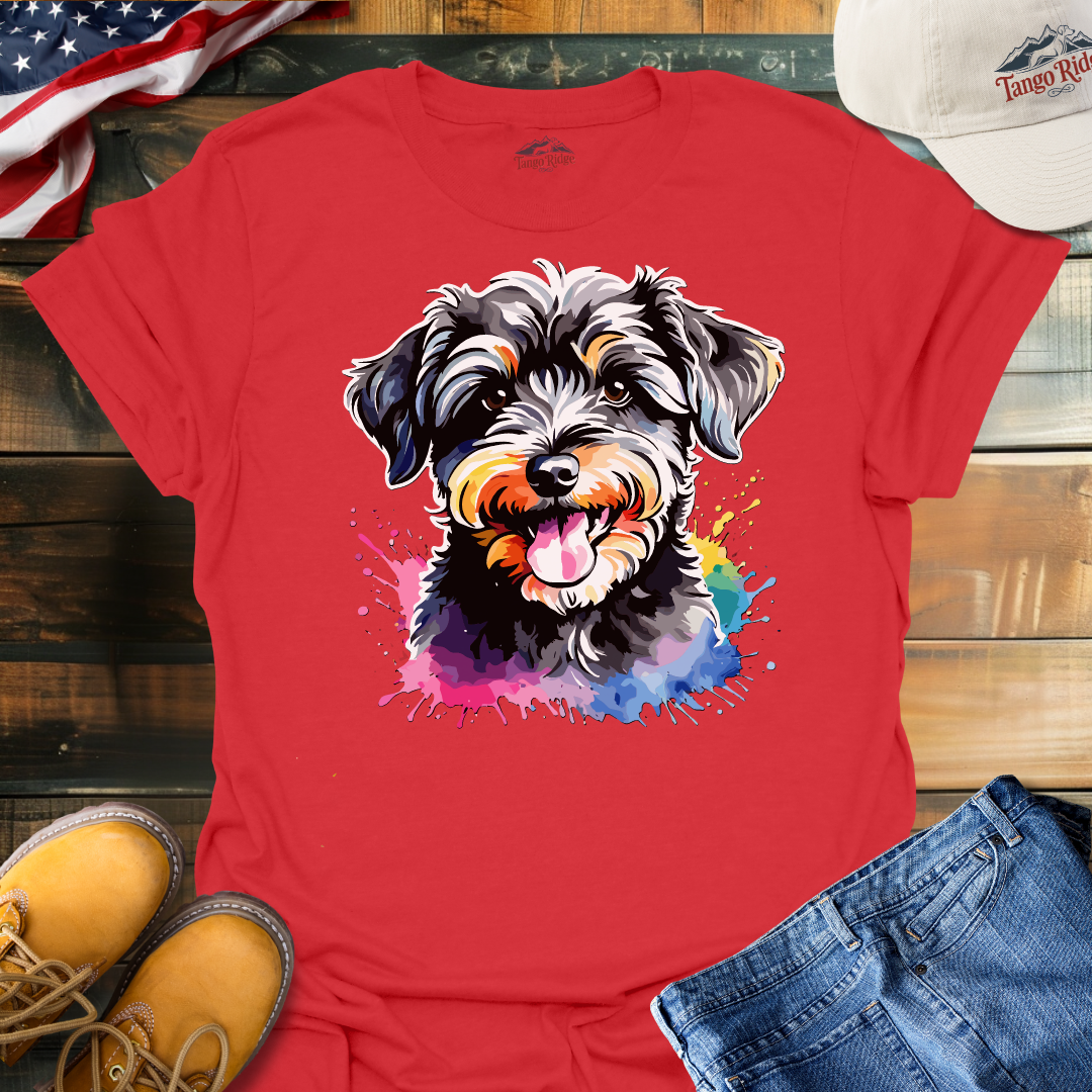 Schnoodle Doodle Doo | Schnoodle Watercolor Print Unisex T-shirt