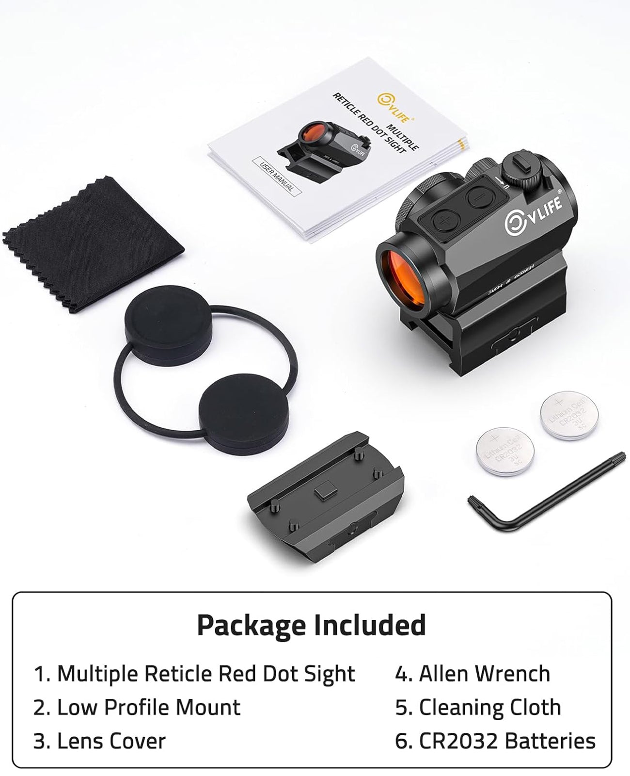 Motion Awake Multiple Reticle Red Dot Sight with 3 MOA Dot and 65 MOA Circle – Waterproof, Fogproof, Impact Resistant, 50,000 Hour Battery Life 7