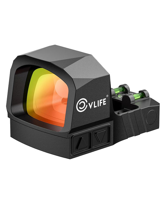 Multiple Reticle Red Dot Sight with Motion Awake Technology – Compact Handgun Sight with Side Battery Mount and Integrated Fiber Optic 0